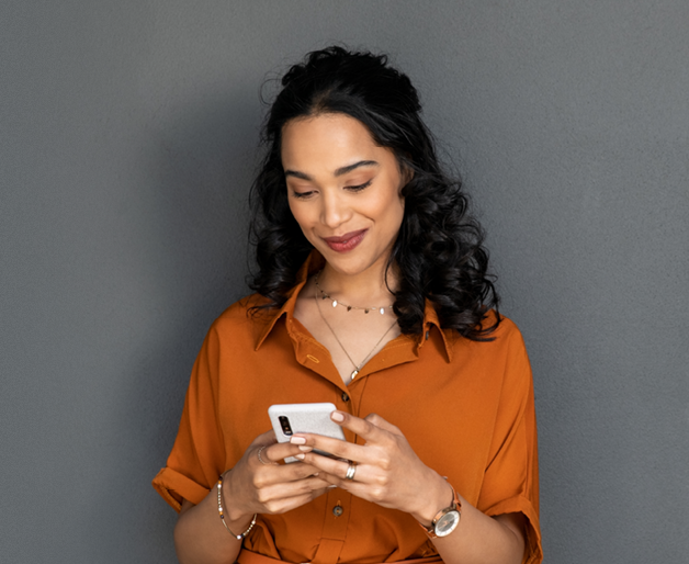 Woman using phone